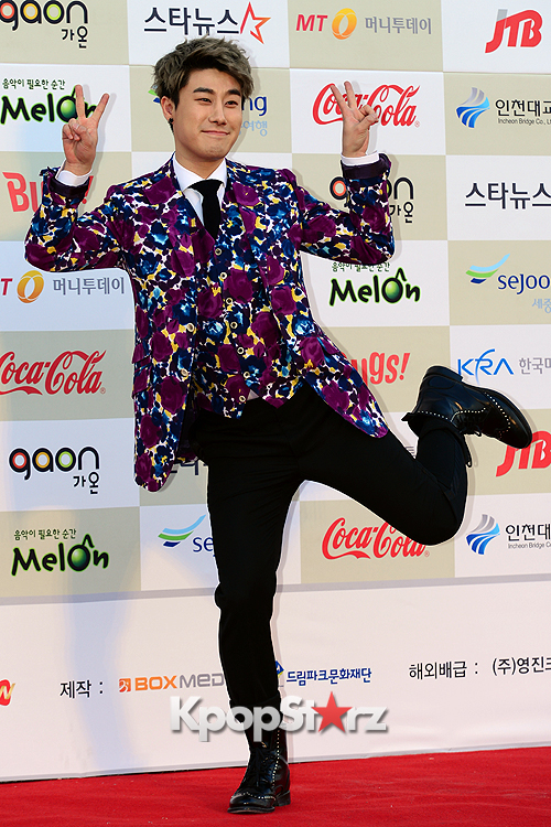 San E Attends The 3rd Gaon Chart KPOP Awards - Feb 12, 2014 [PHOTOS