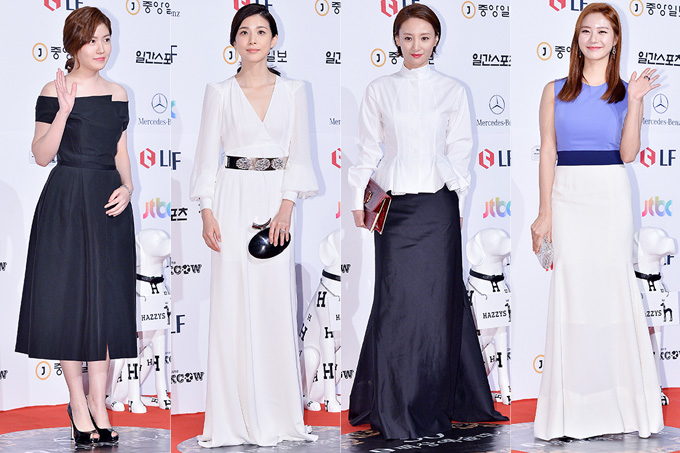 Shim Eun Kyung, Lee Bo Young, Jo Eun Ji and Han Groo at The 50th Annual  Baeksang Arts Awards - May 27, 2014 [PHOTOS] | KpopStarz