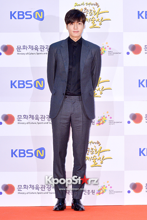 Lee Min Ho Attends 2014 Republic of Korea Pop Culture Art Awards