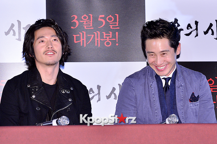 Shin Ha Kyun and Jang Hyuk Attend a Press Conference of Upcoming Film