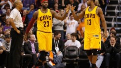 LeBron James and Tristan Thompson