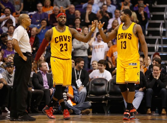 LeBron James and Tristan Thompson