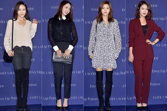 Park Ye Jin Park Jung Ah Park Han Byul And Choi Yoon Young Attend Estee Lauder Launching Event Sep 18 2015 Photos Kpopstarz