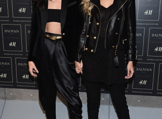 Kendall Jenner and Gigi Hadid at the BALMAIN X H&M Collection launch.