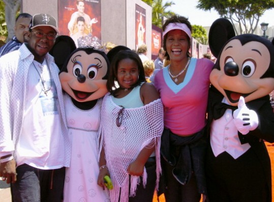 Whitney Houston, Bobby Brown And Bobbi Kristina Brown Visit Disneyland in 2014