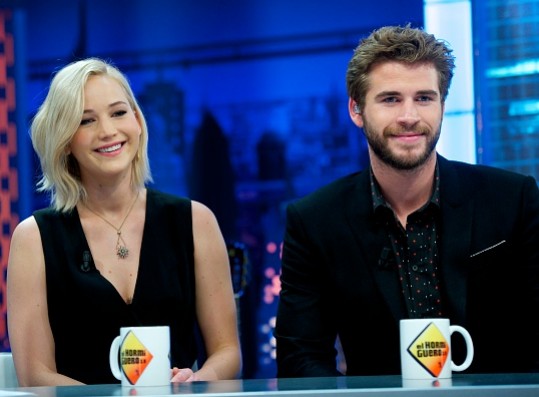 Jennifer Lawrence and Liam Hemsworth at the 