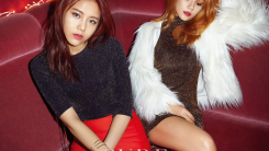 AOA‘s Yuna and Hyejeong sure magazine december 2015 photos