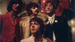 Caption:The Beatles, one of the most famous groups in the history of pop music; from left to right, George Harrison (1943 - 2001), Ringo Starr, John Lennon (1940 - 1980), and in front, Paul McCartney, at the EMI studios in Abbey Road, as they prepare for 