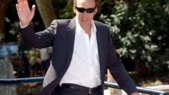 Actor Nicolas Cage leaves the Palazzo del Cinema by a water taxi to present the film 'Matchstick Men' presented out of competition at the 60th Venice Film Festival September 2, 2003 in Venice, Italy. (