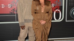 Singer Kayne West and TV personality Kim Kardashian attend the 2015 MTV Video Music Awards at Microsoft Theater on August 30, 2015 in Los Angeles, California.