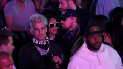 Singer Rihanna and actor Leonardo DiCaprio attend the Levi's Brand And RE/DONE Levi's Present NEON CARNIVAL With Tequila Don Julio on April 16, 2016 in Thermal, California.