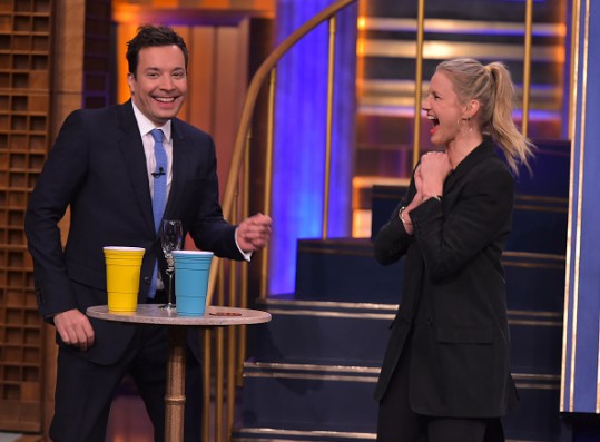 Cameron Diaz Visits 'The Tonight Show Starring Jimmy Fallon' at NBC Studios on April 6, 2016 in New York City