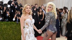 Kate Hudson (L) and Lady Gaga attend the 'Manus x Machina: Fashion In An Age Of Technology' Costume Institute Gala at Metropolitan Museum of Art on May 2, 2016 in New York City.