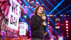 ctor and humanitarian, Orlando Bloom, inspires 20,000 students at We Day at Rogers Arena on Wednesday October 22, 2014 in Vancouver, British Columbia, Canada.