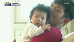 Oh Ji-Ho with his baby girl So-Heun in their 