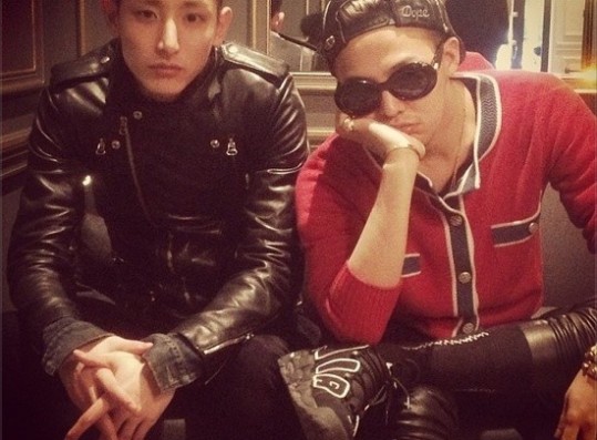 g-dragon picture with model lee soo hyuk