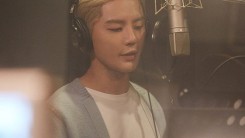 Junsu during the recording session of the song “Road” the first OST of “Night Light” MBC drama.