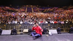 Park Bo-Gum takes a selca (selfie) after a successful fan meeting in Hong Kong