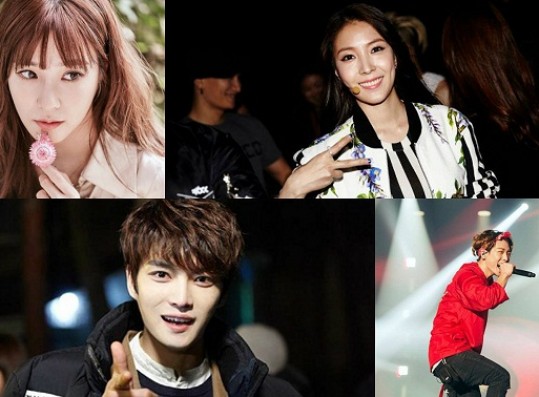 Tiffany, BoA, Jaejoong, iKON