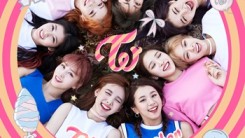 The nine-member-girl-group TWICE for their picture of new album TWICEcoaster.