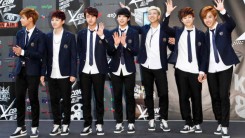 BTS, Bangtan Boys. attend KCON 2014 at the Los Angeles Memorial Sports Arena on August 10, 2014 in Los Angeles, California.