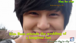 Kim Bum attended his longtime fan's wedding a month ago.