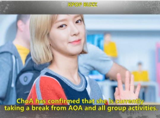 Choa is confirmed to take a break from AOA and all their activities.