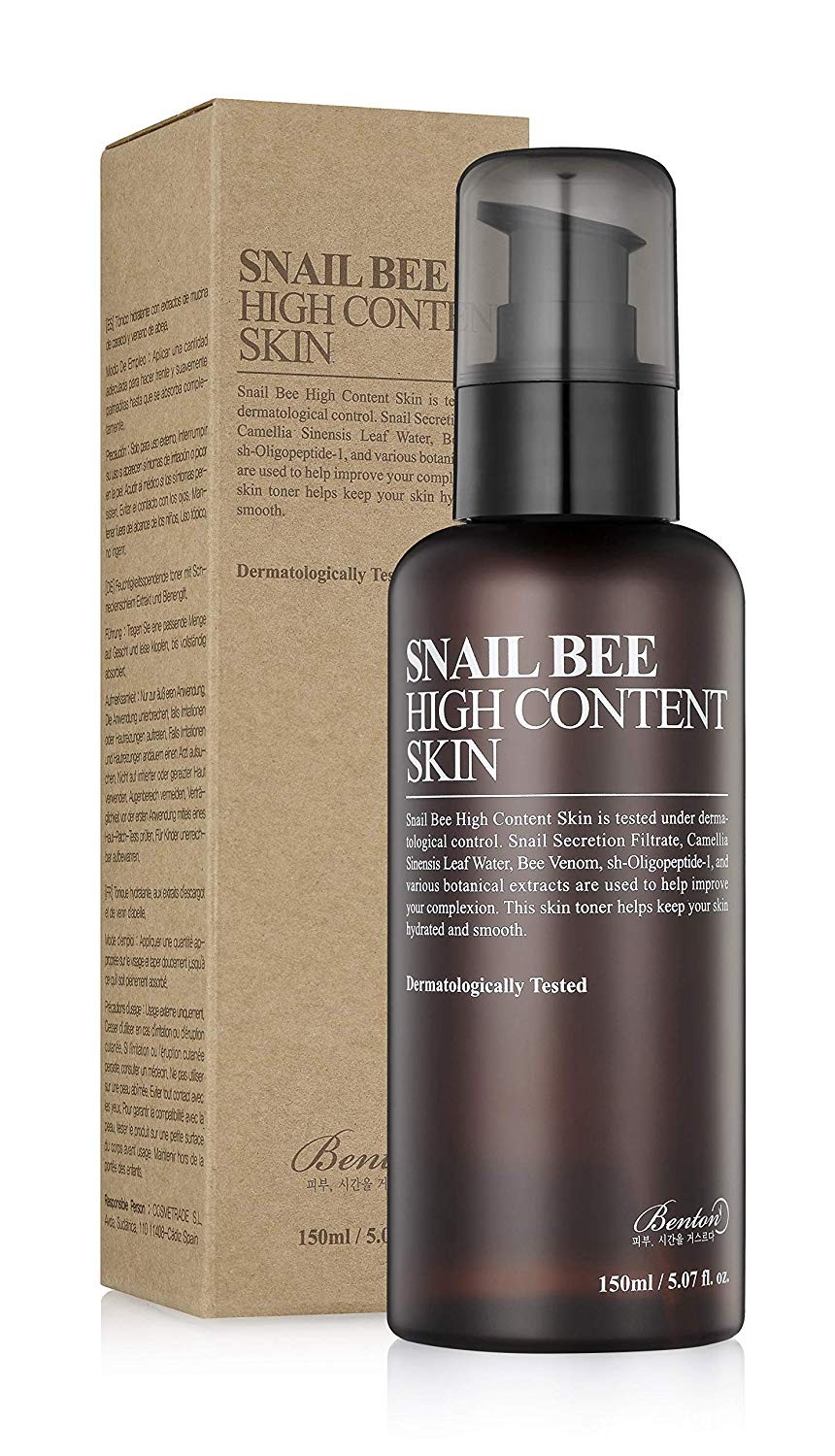 BENTON Snail Bee High Content Skin Toner Has Bee Venom And Snail Mucin To Repair Skin