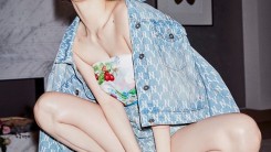 Hyun-a, bold denim fashion + flashy eyes