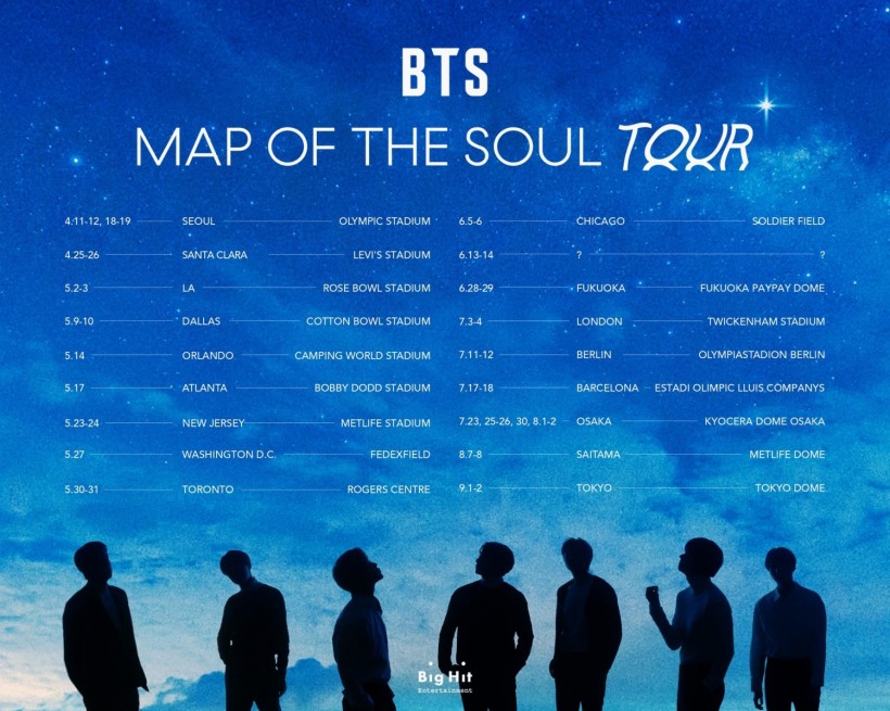 Big Hit Entertainment Updates The Public About BTS's World Tour Map Of The Soul