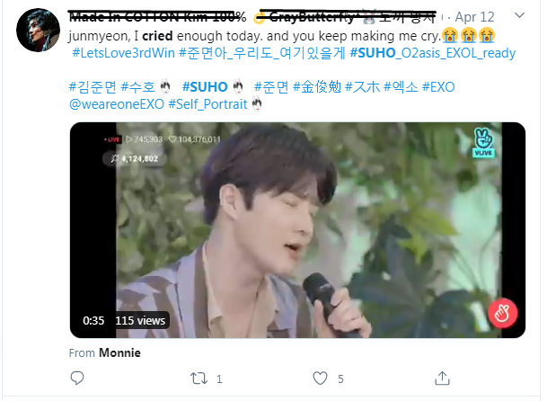 Suho Becomes Emotional over EXO-L
