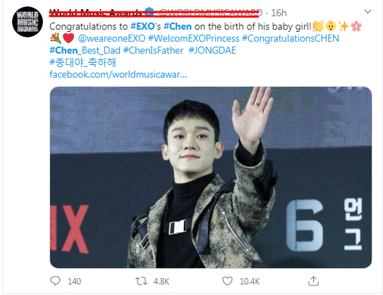 EXO Chen Wish Comes True + How Fans React His New Baby