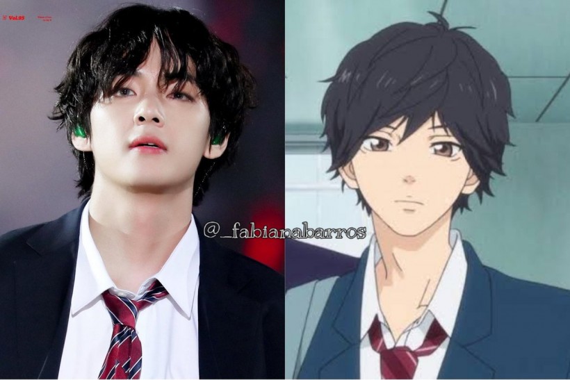BTS V Trends for Being a Real-life Anime Character + Fans uploaded Comparative Photos