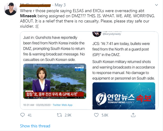 Fans EXO Xiumin Khawatir setelah Berita tentang Ketegangan di Zona Demiliterisasi di Korea