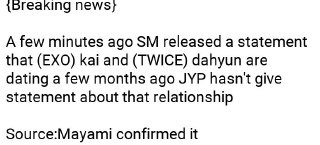 EXO Kai and TWICE Dahyun is NOT Dating: Spazzer Who Claimed the Rumor Already Took Down the Post 