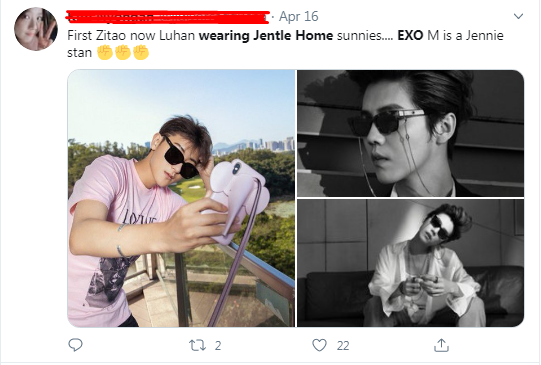 EXO Chinese Line Spotted Wearing Jentle Home Eyewear + Jennie Kim’s Ex-boyfriend Allegedly Wearing One