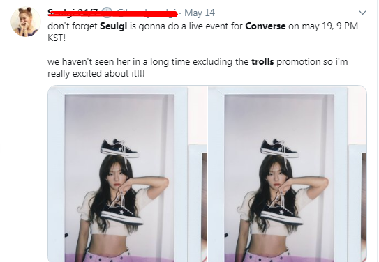 Red Velvet Seulgi Shares Customizing 'Trolls Converse Sneakers'