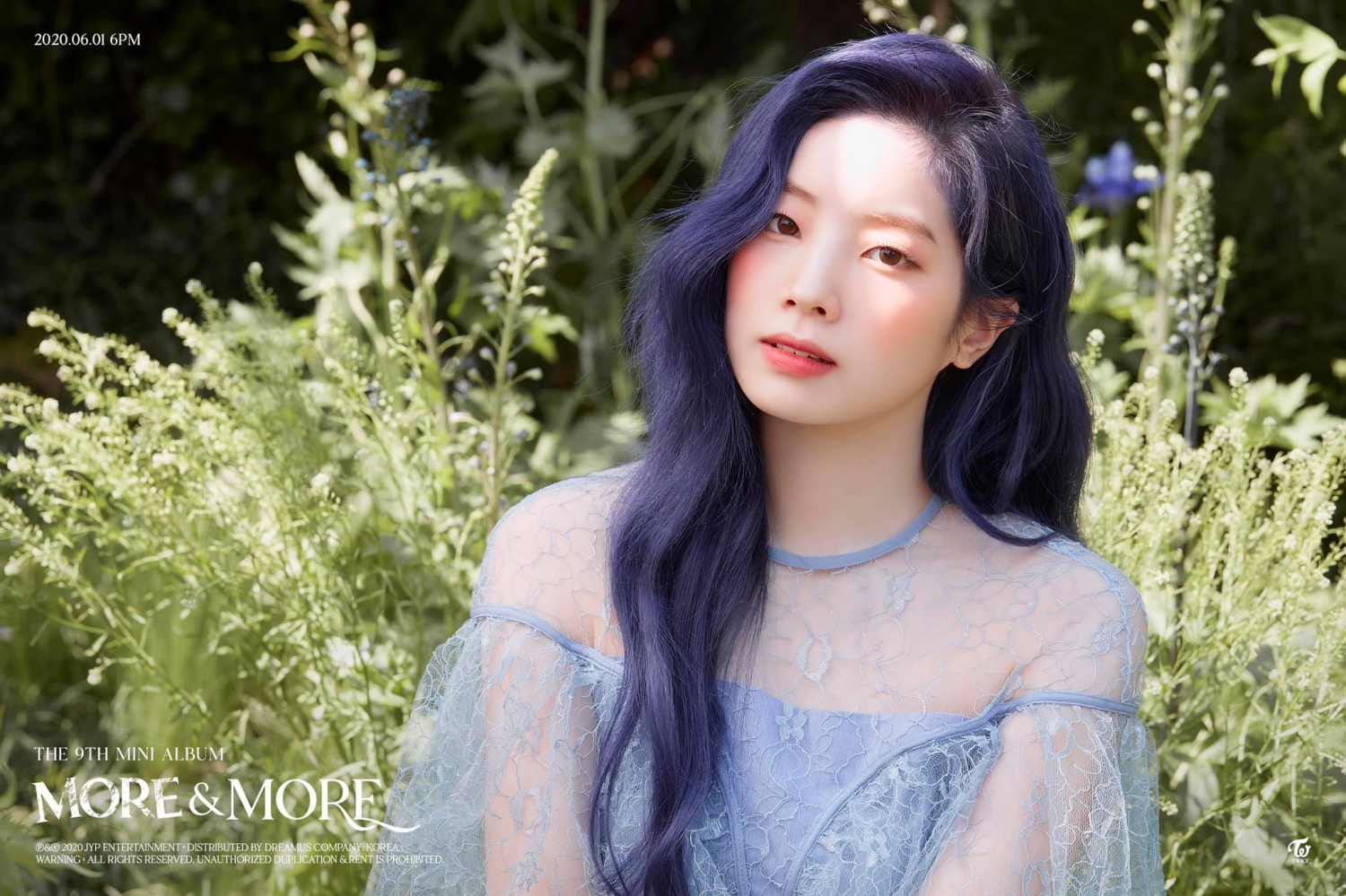 TWICE Dahyun Displays Breathtaking Visual and Blue Hair in "MORE & MORE" Teaser