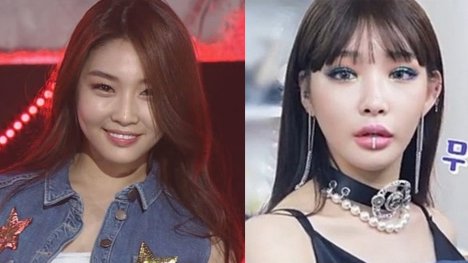 Like here, we can see that Chungha looked more better on the right. 