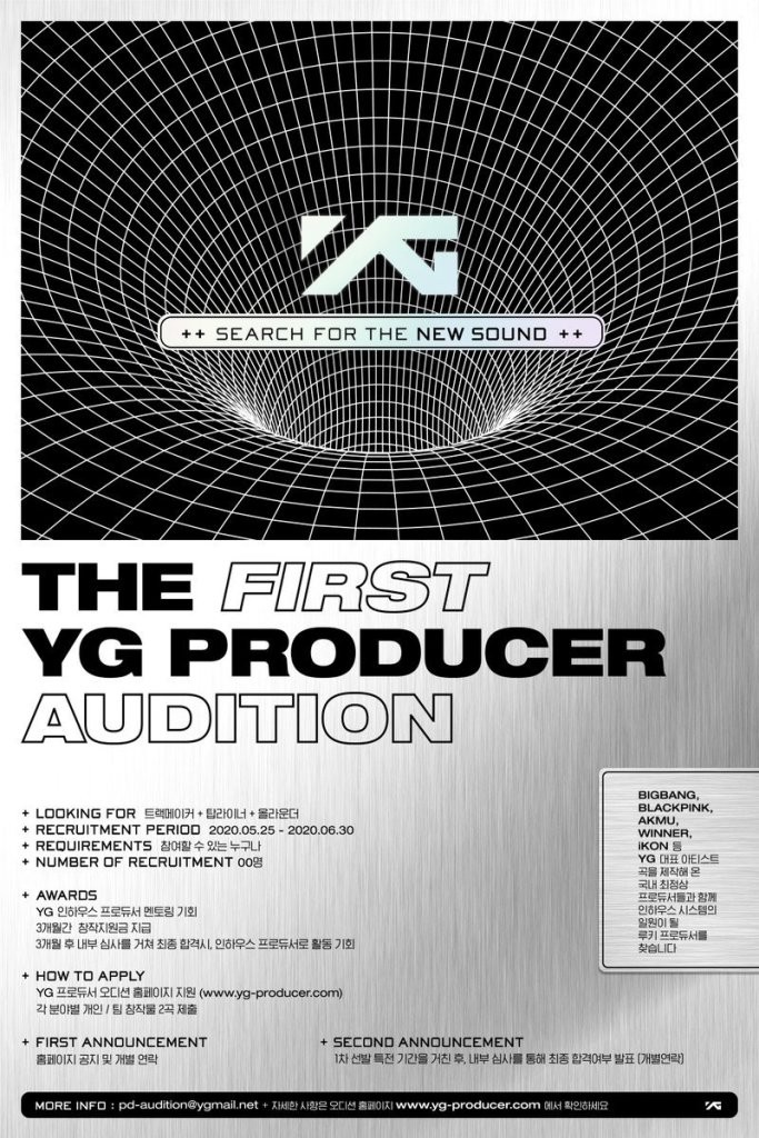 YG Entertainment to Hold Their First Producer Global Audition + Details That You Need to Know