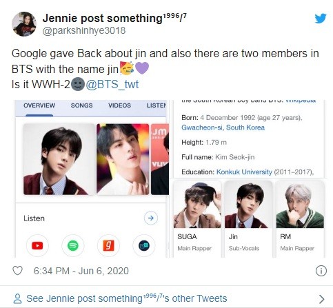 Why Did Google Search Suggest BTS Jin is No Longer in The Group + BTS have 8 Members?