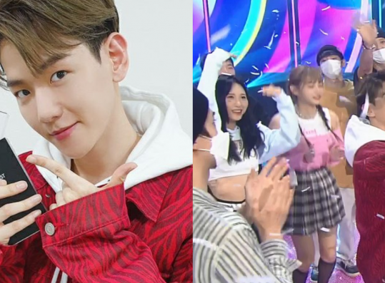 EXO Members Spotted Supporting Baekhyun During His Inkigayo Encore Stage