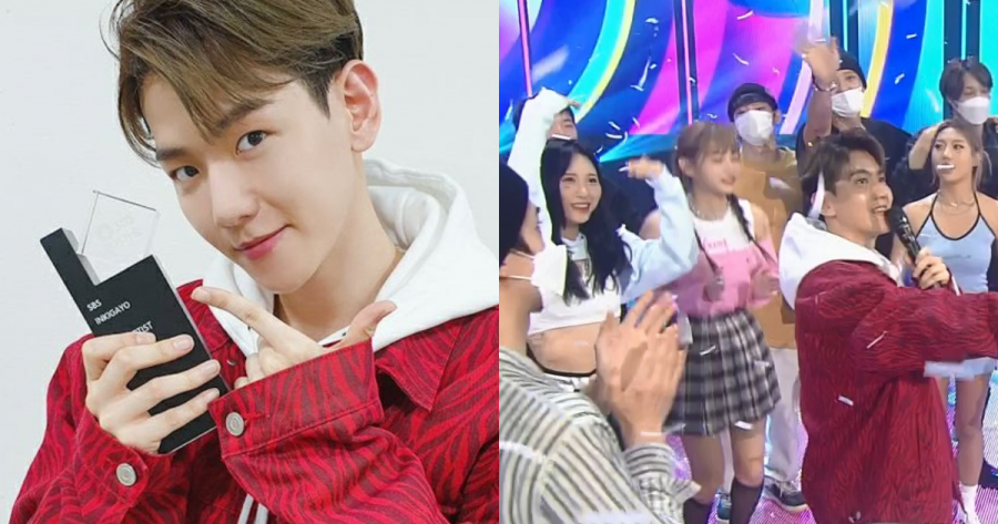EXO Members Spotted Supporting Baekhyun During His Inkigayo Encore Stage