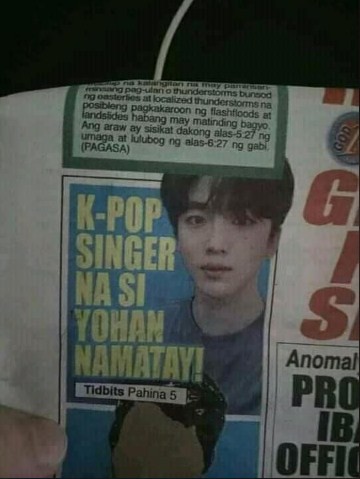 Local Tabloid Mistakenly Published X1 Yohan on Frontpage