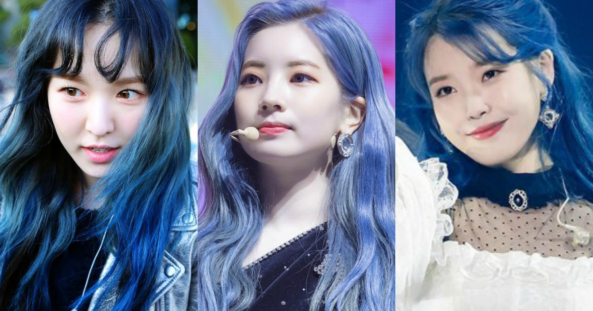 These 11 Female Idols Looked Like Goddesses in Blue Hair | KpopStarz