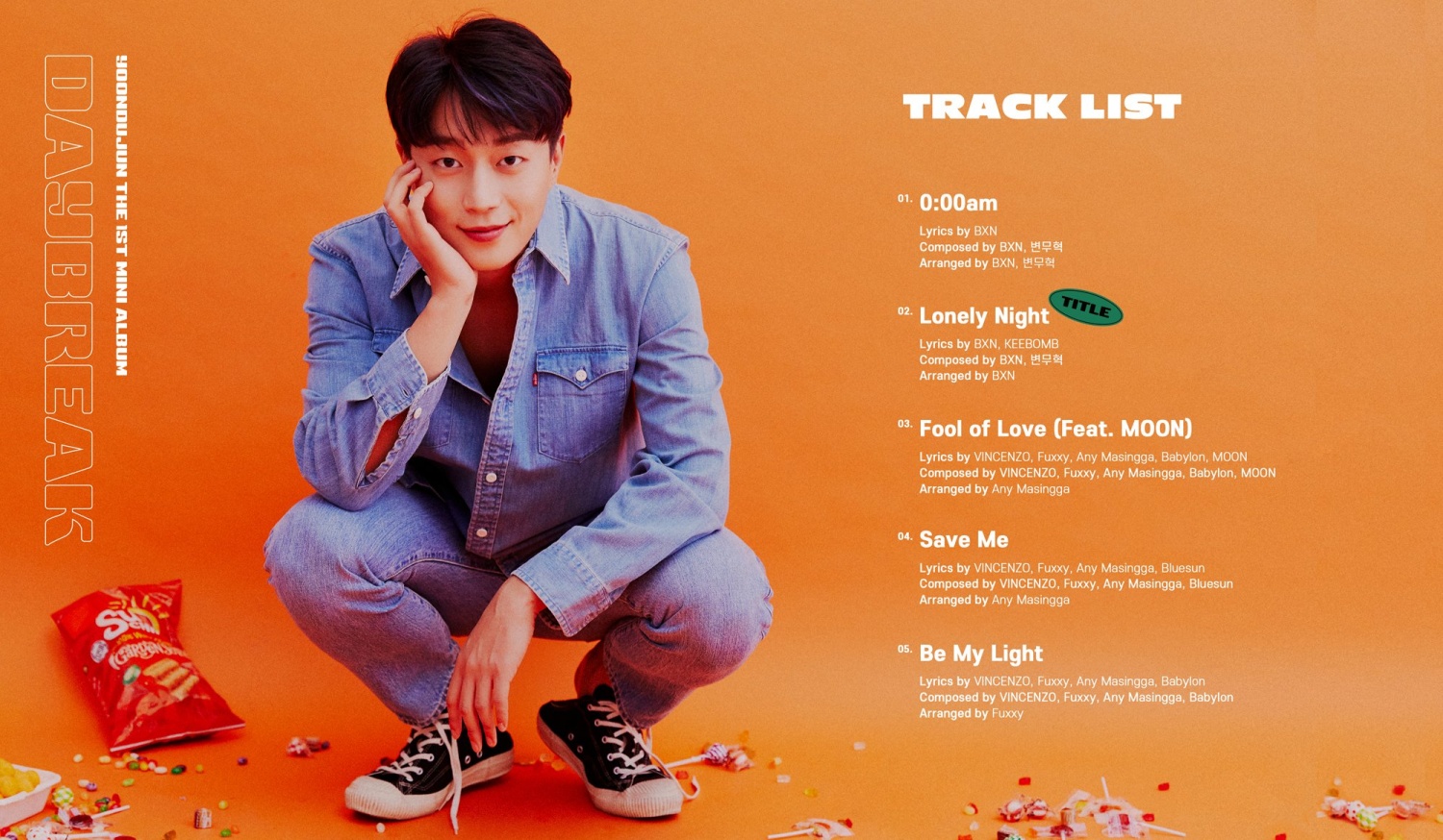 Yoon Doo-joon reveals the first EP 'Daybreak' tracklist