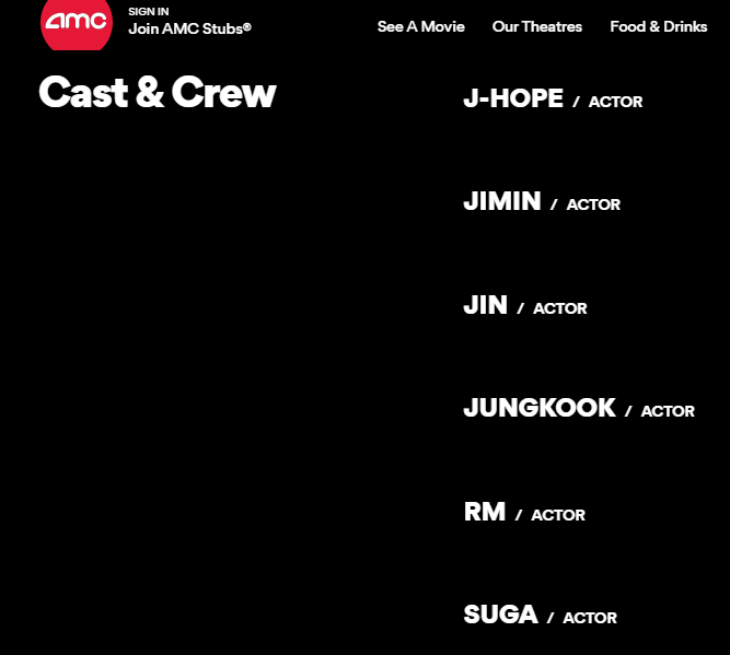 V's Name Was Not Included in The Cast of 