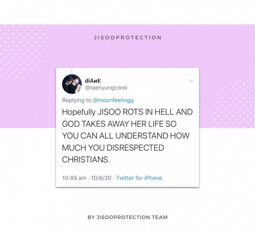 Jisoo threats