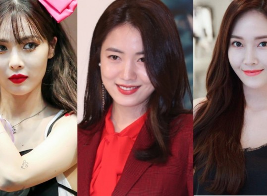 (From left to right) HyunA, Hwayoung, and Jessica