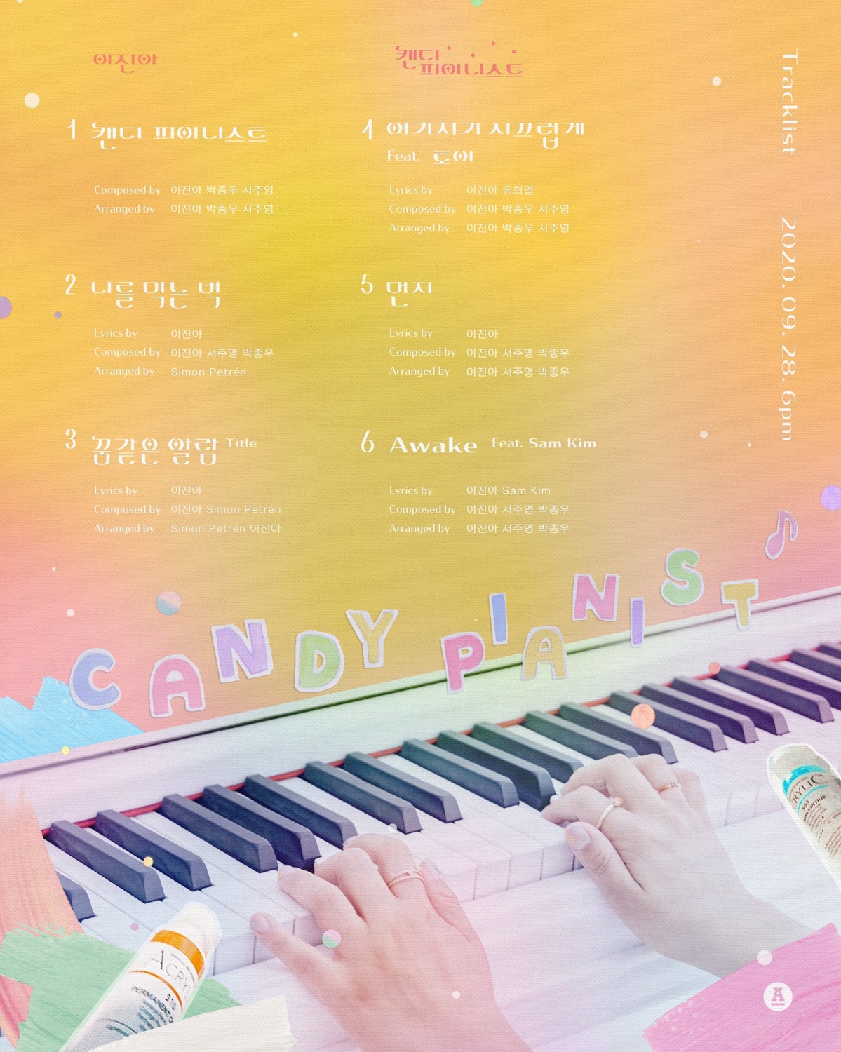 Lee Jin-ah writes and composes all songs, Toy and SAM KIM featuring
